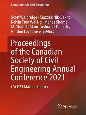 cover image of Proceedings of the Canadian Society of Civil Engineering Annual Conference 2021